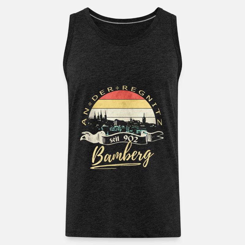 Bamberg an der Regnitz - Männer Premium Bio Tank Top - Anthrazit