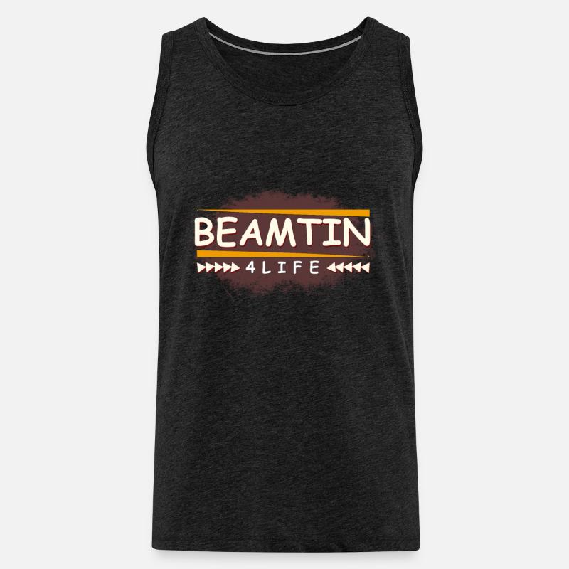 Beamtin auf Lebenszeit - Männer Premium Bio Tank Top - Anthrazit