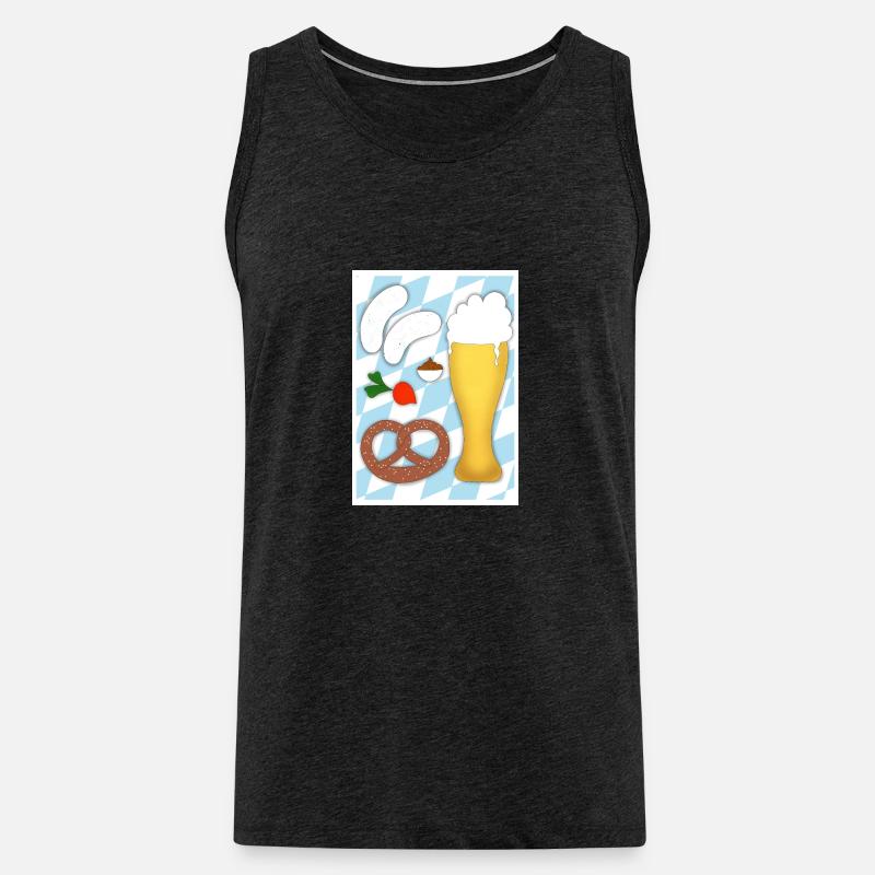 Münchner Weißwurstfrühstück - Männer Premium Bio Tank Top - Anthrazit