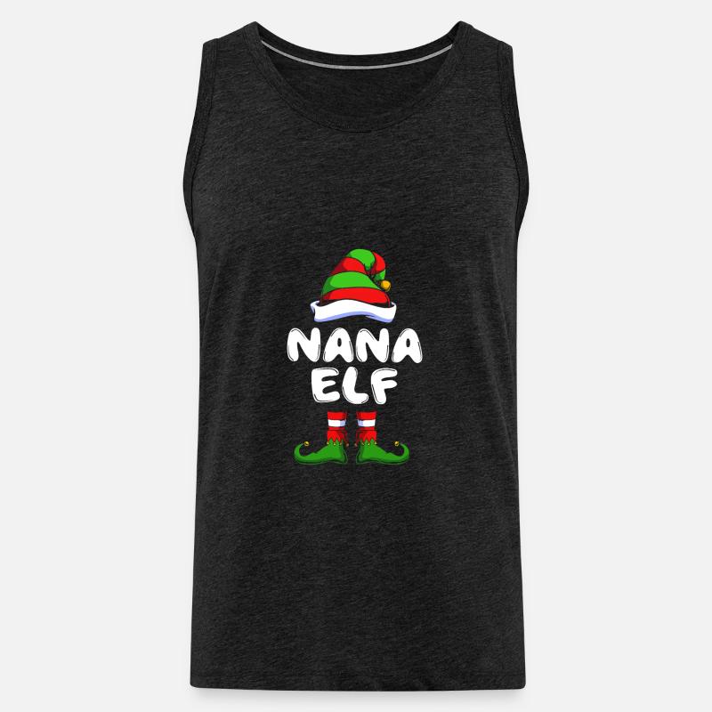 Elfe Elf Weihnachtsgeschenk Oma Großmutter - Männer Premium Bio Tank Top - Anthrazit