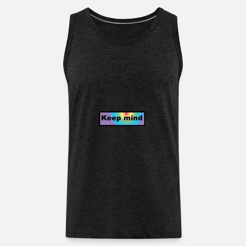 Keep mind - Männer Premium Bio Tank Top - Anthrazit
