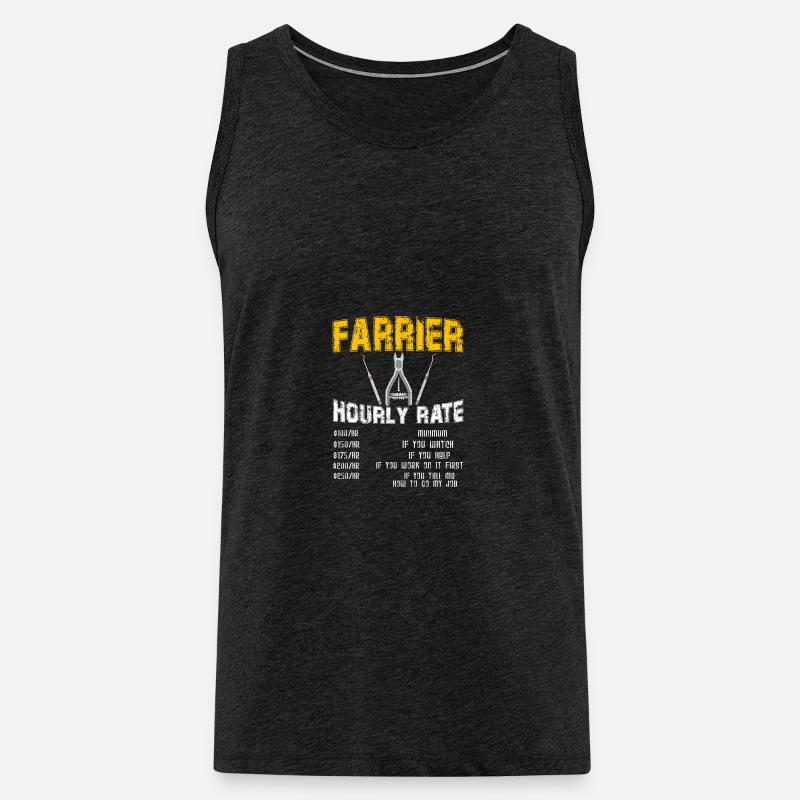 Farrier Hourly Rate TShirt - Männer Premium Bio Tank Top - Anthrazit