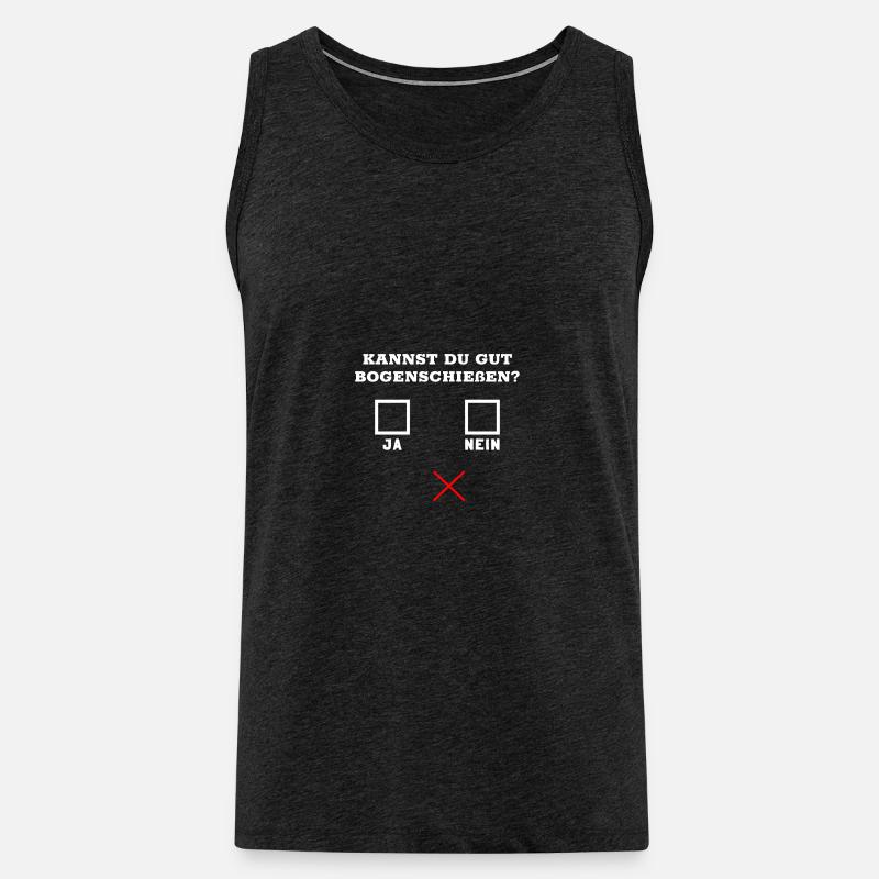 Bogen Pfeil Bogenschießen Bogenschütze Jäger - Männer Premium Bio Tank Top - Anthrazit
