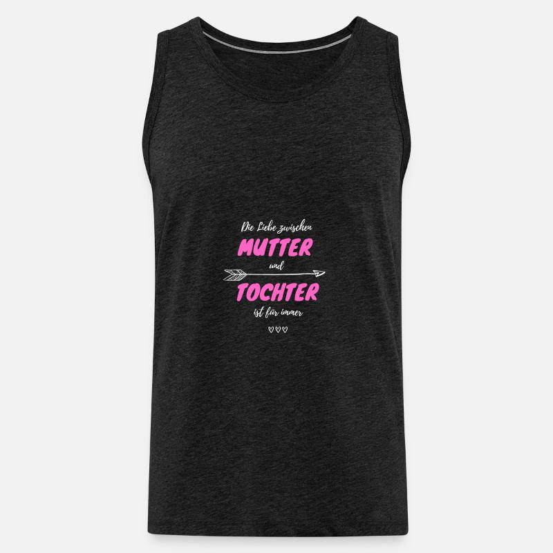 Mutter Tochter Liebe - Männer Premium Bio Tank Top - Anthrazit