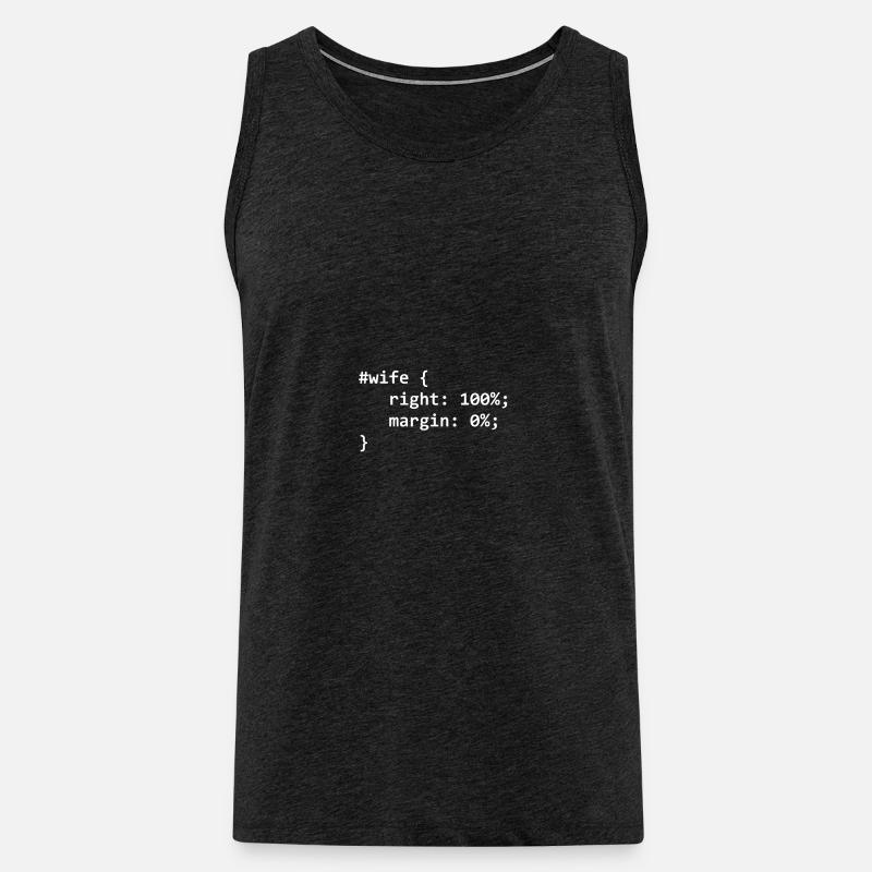 Programmierer Informatiker Freundin Geschenk Nerd - Männer Premium Bio Tank Top - Anthrazit