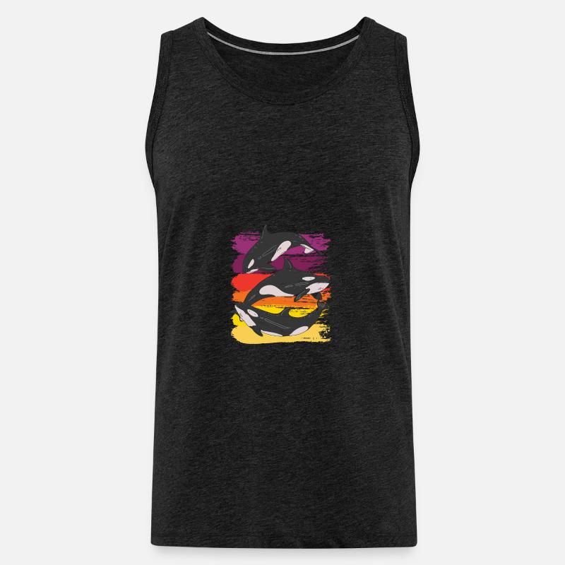 Orca Wal Killerwal - Männer Premium Bio Tank Top - Anthrazit