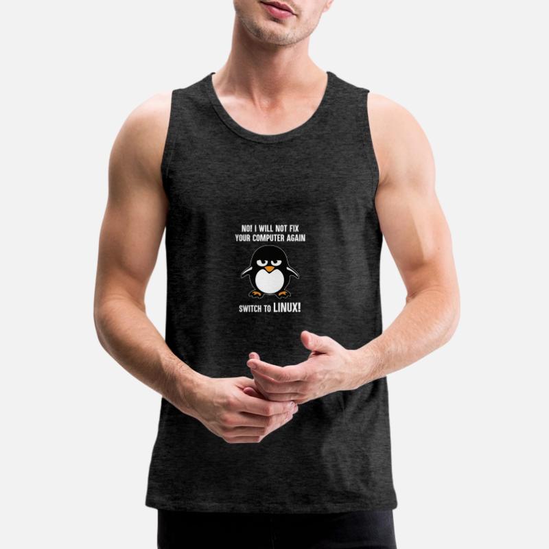 Programming computer science gift · Linux Men's Premium Organic Tank Top
