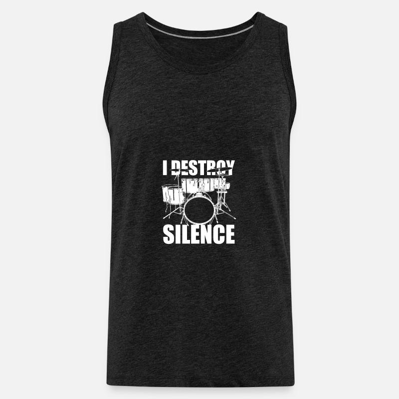 Schlagzeug Drumsticks - Männer Premium Bio Tank Top - Anthrazit