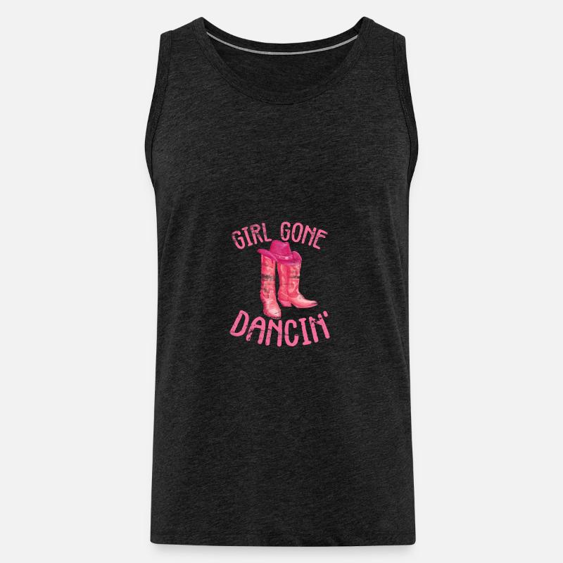 Linedance Mädchen Geschenk - Männer Premium Bio Tank Top - Anthrazit