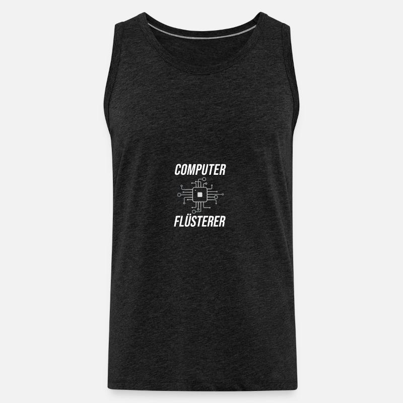 Computer Flüsterer. Computerversteher - Informatik - Männer Premium Bio Tank Top - Anthrazit