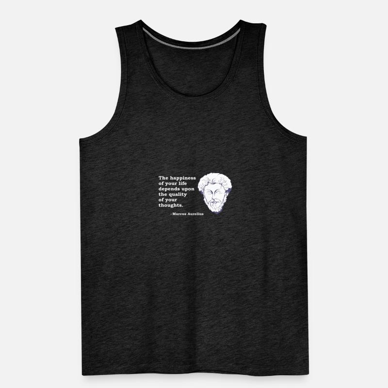 Marcus Aurelius Quote Philosophy Philosopher Stoic Men's Premium Organic Tank Top