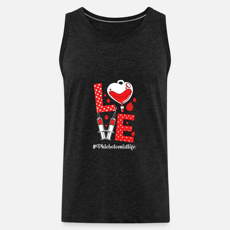 Blutspende Blut Blutspender - Männer Premium Bio Tank Top - Anthrazit