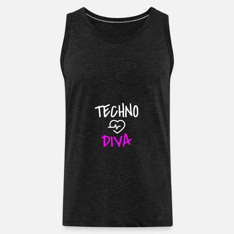Techno Love Techno Passion - Männer Premium Bio Tank Top - Anthrazit