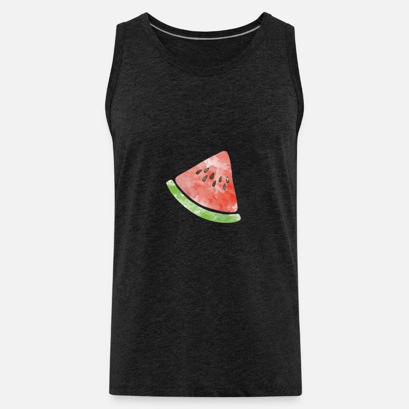Melone - Männer Premium Bio Tank Top - Anthrazit
