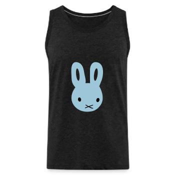 bunny/hase - Männer Premium Bio Tank Top - Anthrazit - Vorne - AI Model Male 185 dark (185cm)