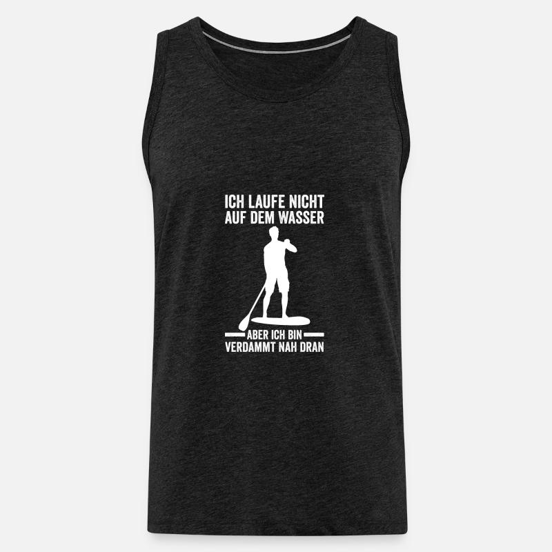 Stand Up Paddeling - Männer Premium Bio Tank Top - Anthrazit