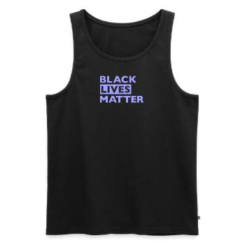 Black Lives Matter Flieder - Männer Premium Bio Tank Top - Anthrazit - Vorne - Alexander (188cm)