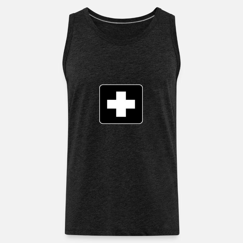 Help - Männer Premium Bio Tank Top - Anthrazit