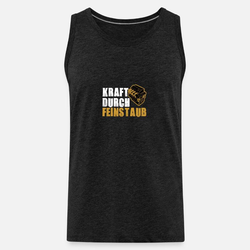 Kraft durch Feinstaub - Männer Premium Bio Tank Top - Anthrazit