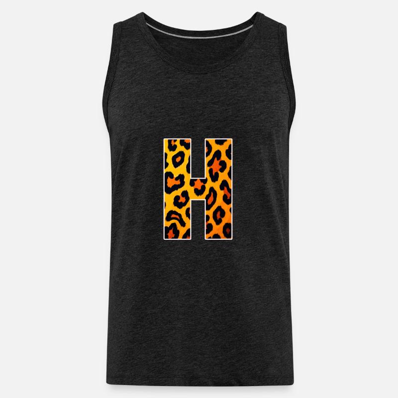 Leopard Print HForm - Männer Premium Bio Tank Top - Anthrazit