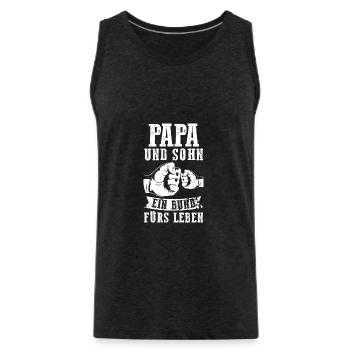 Papa Vater Vatertag - Männer Premium Bio Tank Top - Anthrazit - Vorne - AI Model Male 185 dark (185cm)