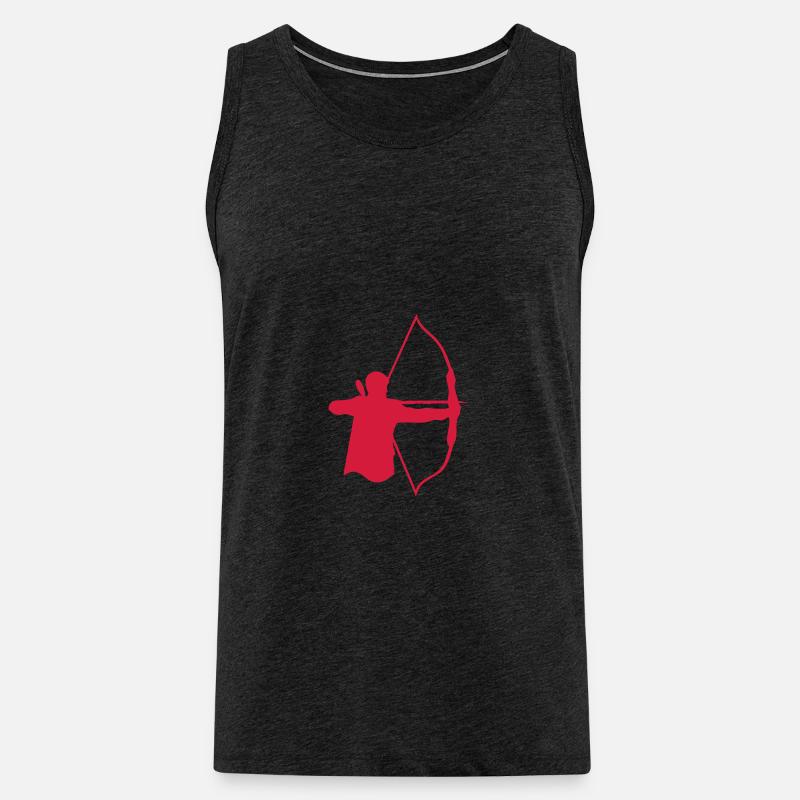 Bogen Schuss Logo - Männer Premium Bio Tank Top - Anthrazit