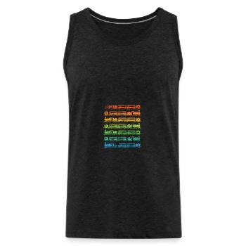 Eisenbahn Lokomotivführer Modelleisenbahn - Männer Premium Bio Tank Top - Anthrazit - Vorne - AI Model Male 185 dark (185cm)