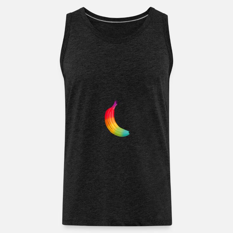 banane arc-en-fruit banane arc-en-ciel - Débardeur bio Premium Homme - charbon