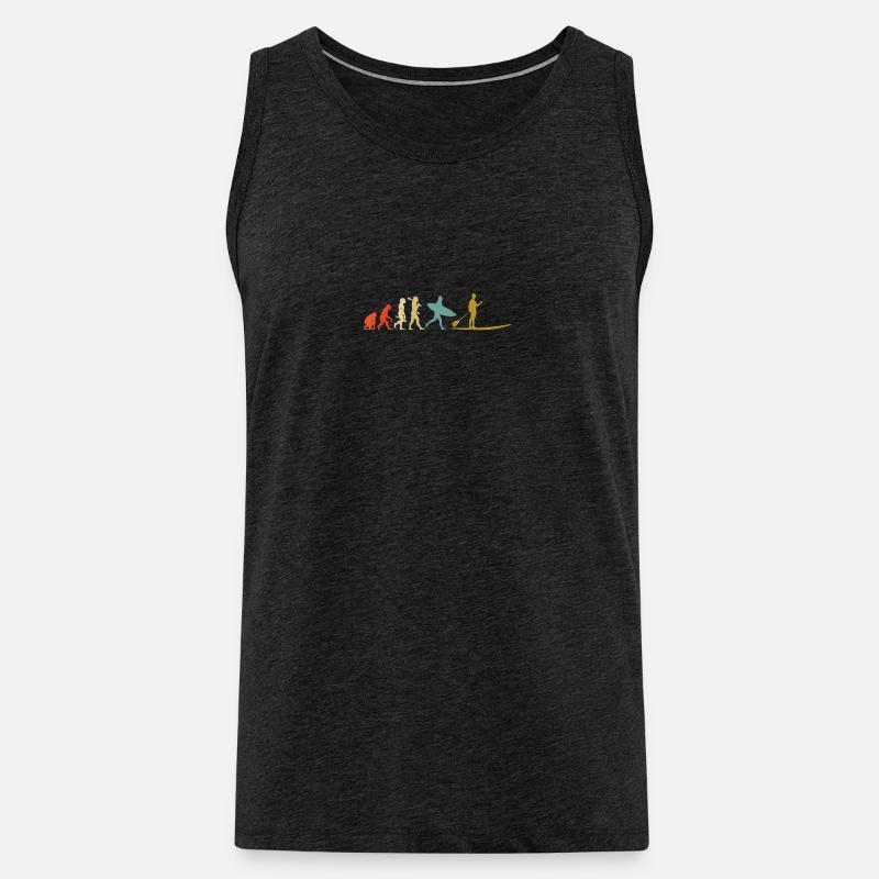 Evolution Steh auf und paddel! - Männer Premium Bio Tank Top - Anthrazit