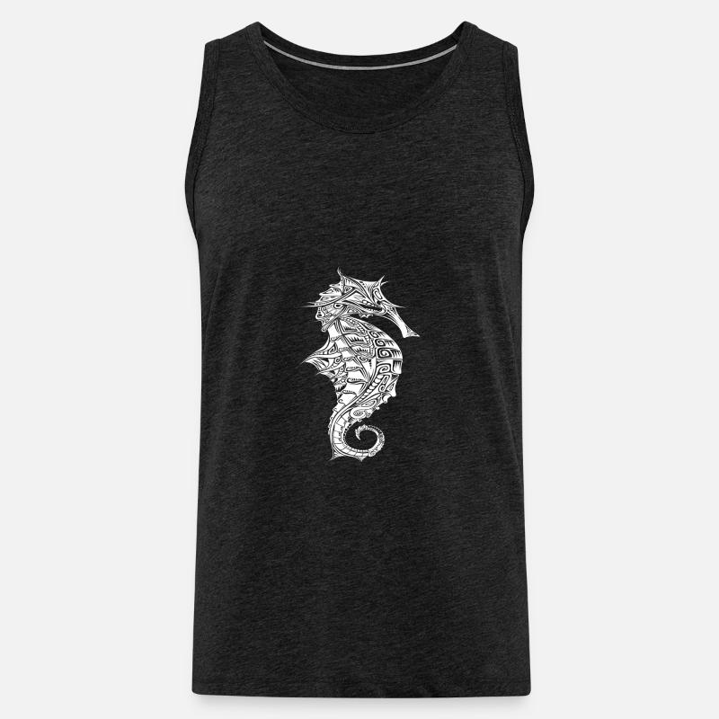 Seepferdchen - Männer Premium Bio Tank Top - Anthrazit
