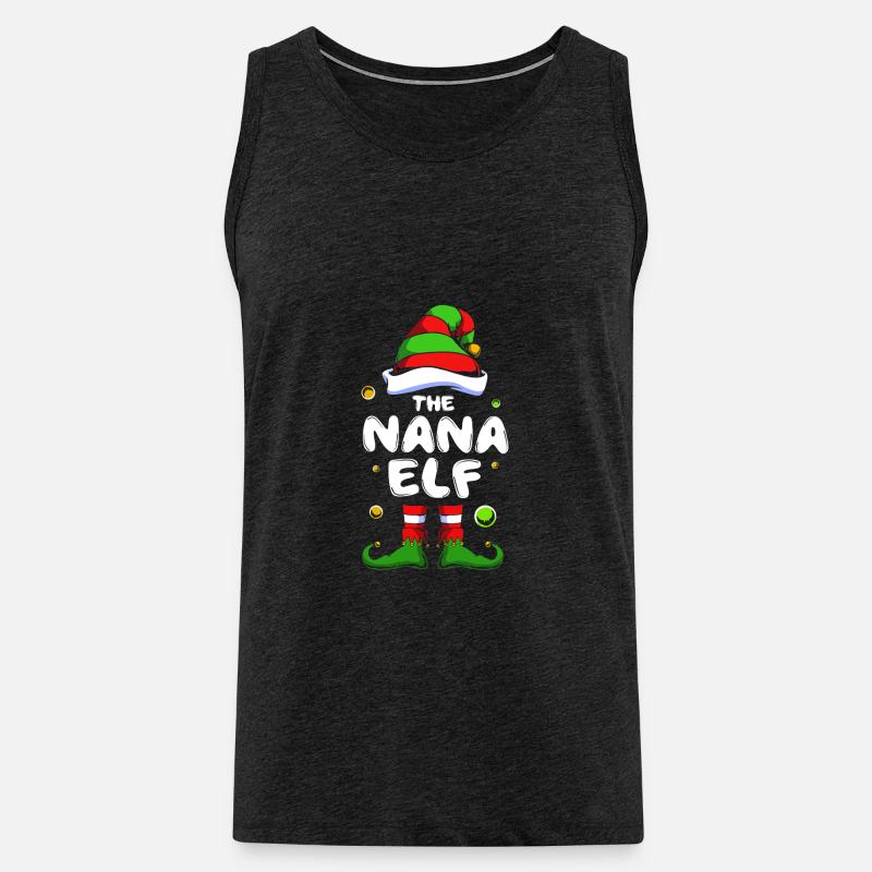 Elfe Elf Weihnachtsgeschenk Oma Großmutter - Männer Premium Bio Tank Top - Anthrazit