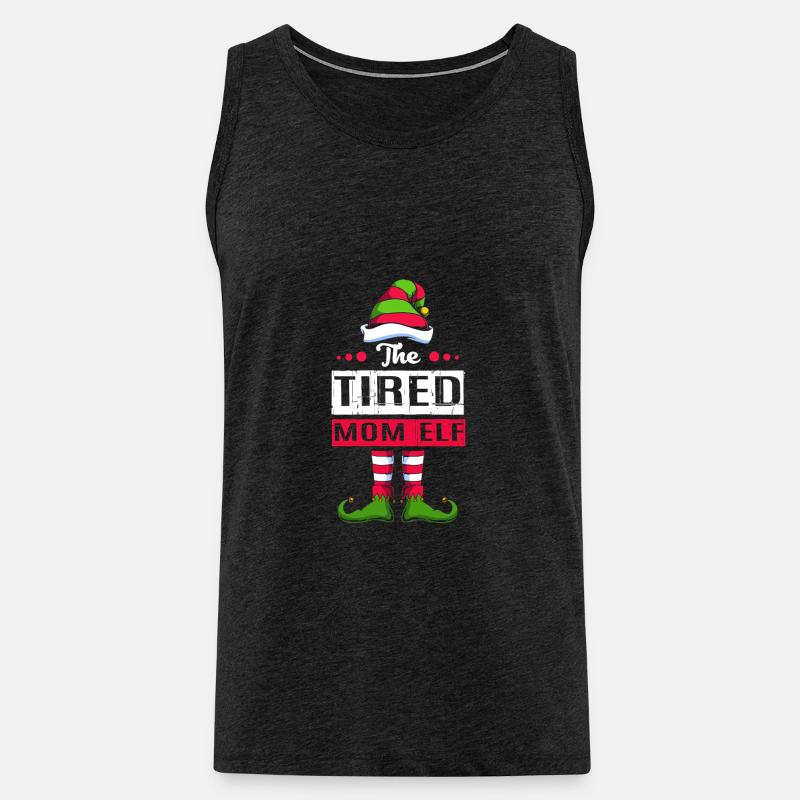Elfe Elf Weihnachtsgeschenk Mutter Mama - Männer Premium Bio Tank Top - Anthrazit