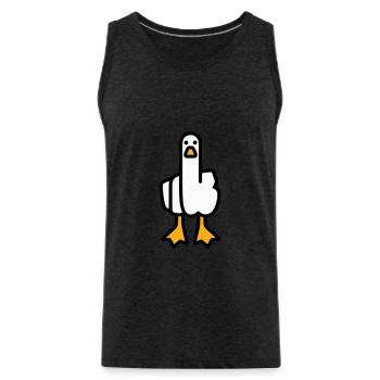 Statement Gans - Männer Premium Bio Tank Top - Anthrazit - Vorne - Alexander (188cm)