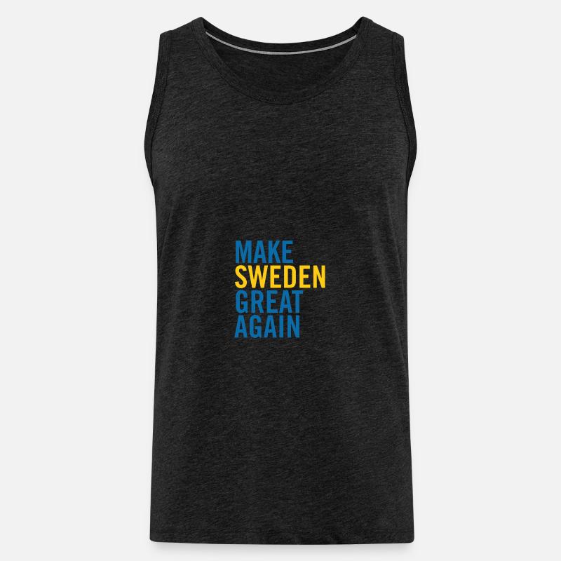 Make Sweden Great Again - Männer Premium Bio Tank Top - Anthrazit