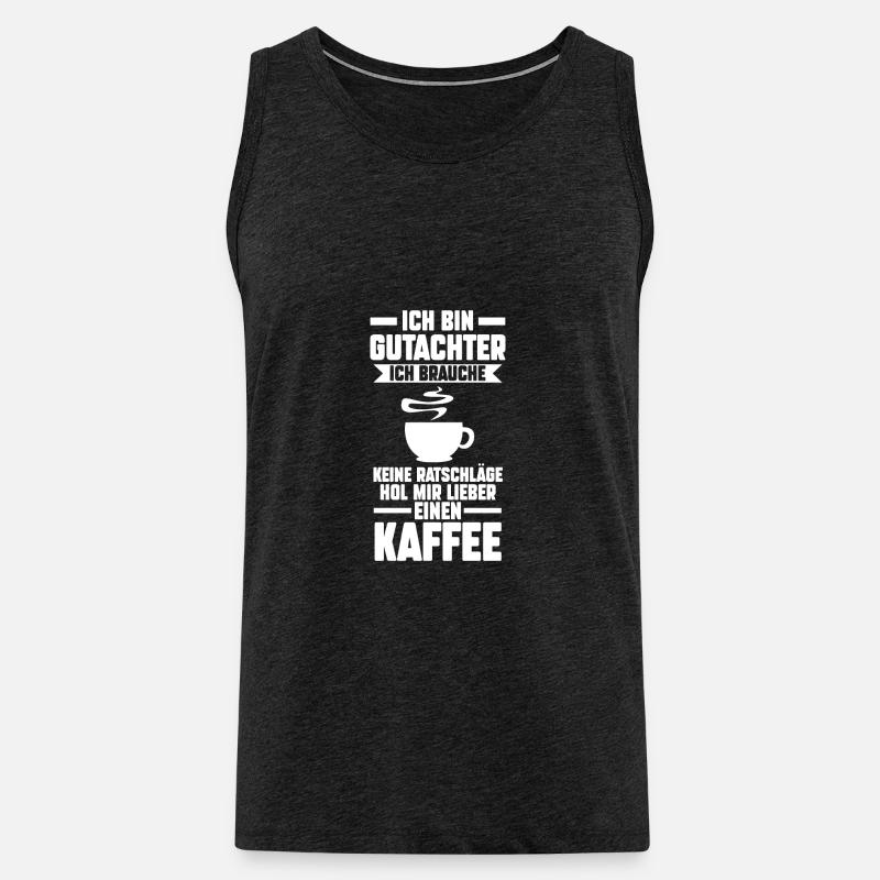 Kaffee Gutachter - Männer Premium Bio Tank Top - Anthrazit