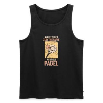 Tennis Padelspieler Padel - Männer Premium Bio Tank Top - Anthrazit - Vorne - AI Model Male 185 dark (185cm)
