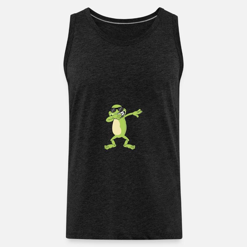 Frosch Dabbing Dab Geschenk - Männer Premium Bio Tank Top - Anthrazit