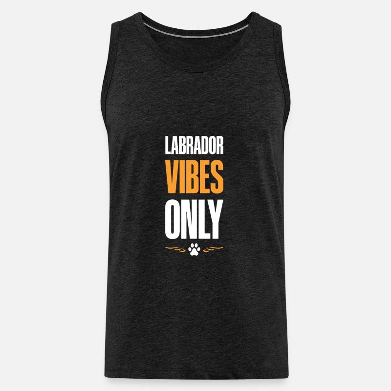 Labrador Vibes Only - Männer Premium Bio Tank Top - Anthrazit