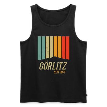 Stadt Görlitz seit 1071 - Männer Premium Bio Tank Top - Anthrazit - Vorne - AI Model Male 185 dark (185cm)