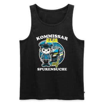 Kommissar Elia Spurensuche - Männer Premium Bio Tank Top - Anthrazit - Vorne - Alexander (188cm)