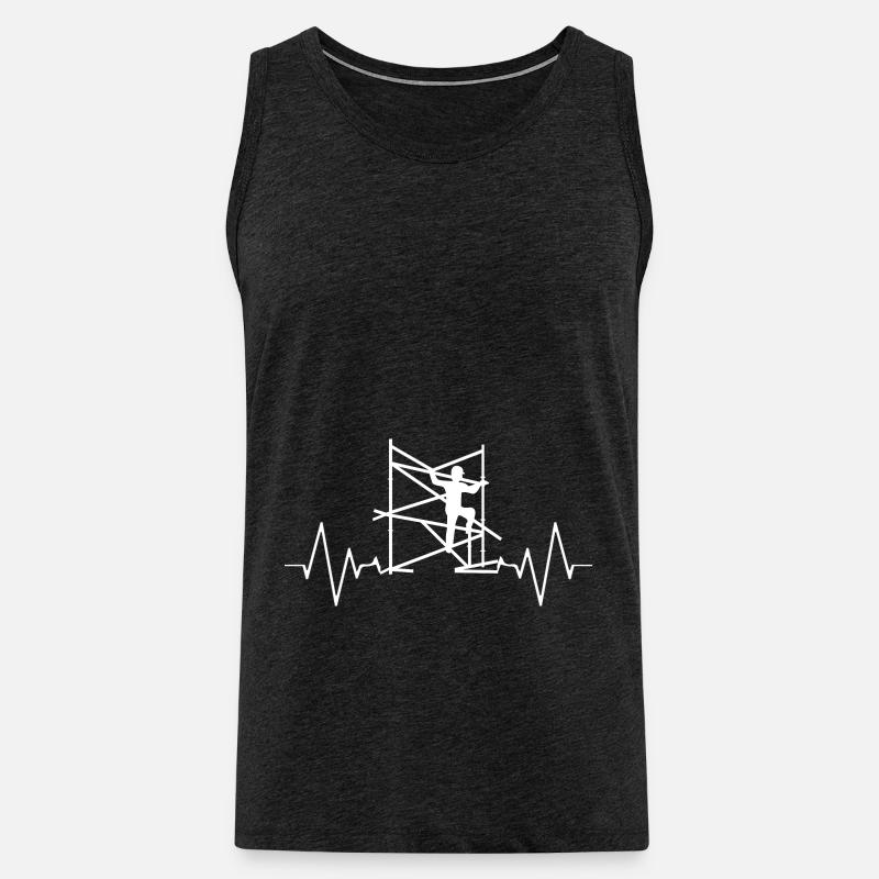 gerüstbauer handwerker dachdecker geschenk shirt - Männer Premium Bio Tank Top - Anthrazit