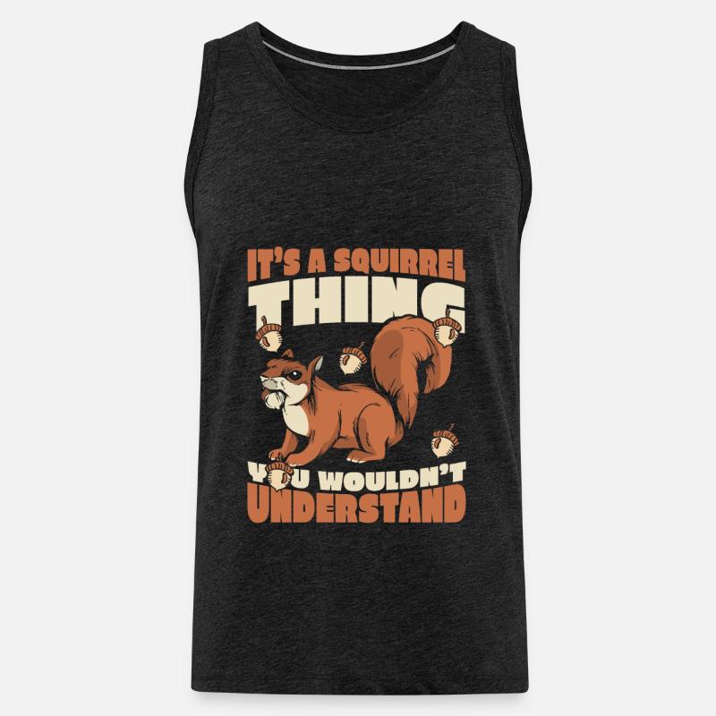 Eichhörnchen Tier - Männer Premium Bio Tank Top - Anthrazit