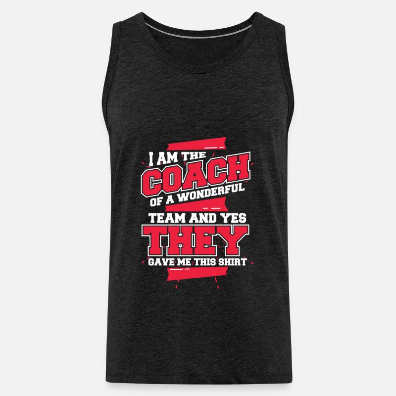 Coach Trainer - Männer Premium Bio Tank Top - Anthrazit