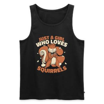Squirrel Animal - Men's Premium Organic Tank Top - charcoal grey - Front - AI Model Male 185 dark (185cm)