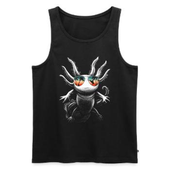Poisson Axolotl - Débardeur bio Premium Homme - charbon - Devant - AI Model Male 185 dark (185cm)