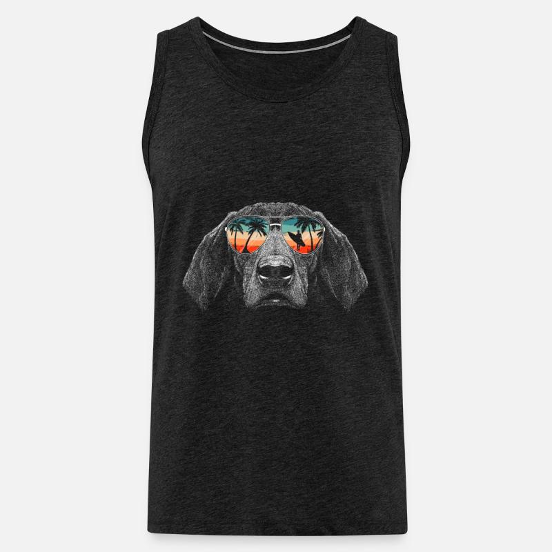 Dackel Hund - Männer Premium Bio Tank Top - Anthrazit