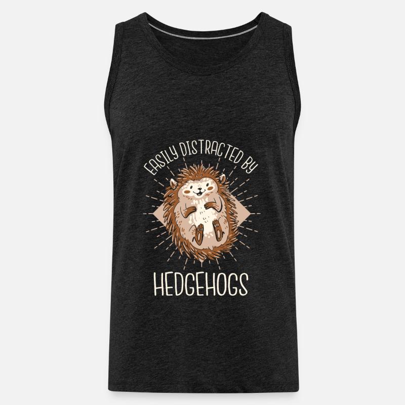 Igel Stachelig Tier Igel - Männer Premium Bio Tank Top - Anthrazit