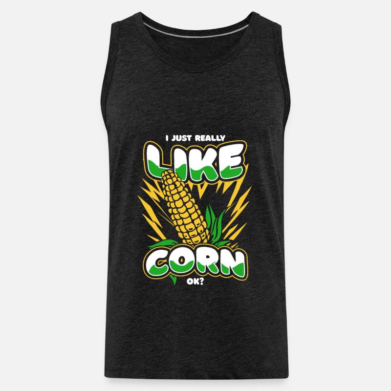 Mais Maiskolben Bauer - Männer Premium Bio Tank Top - Anthrazit