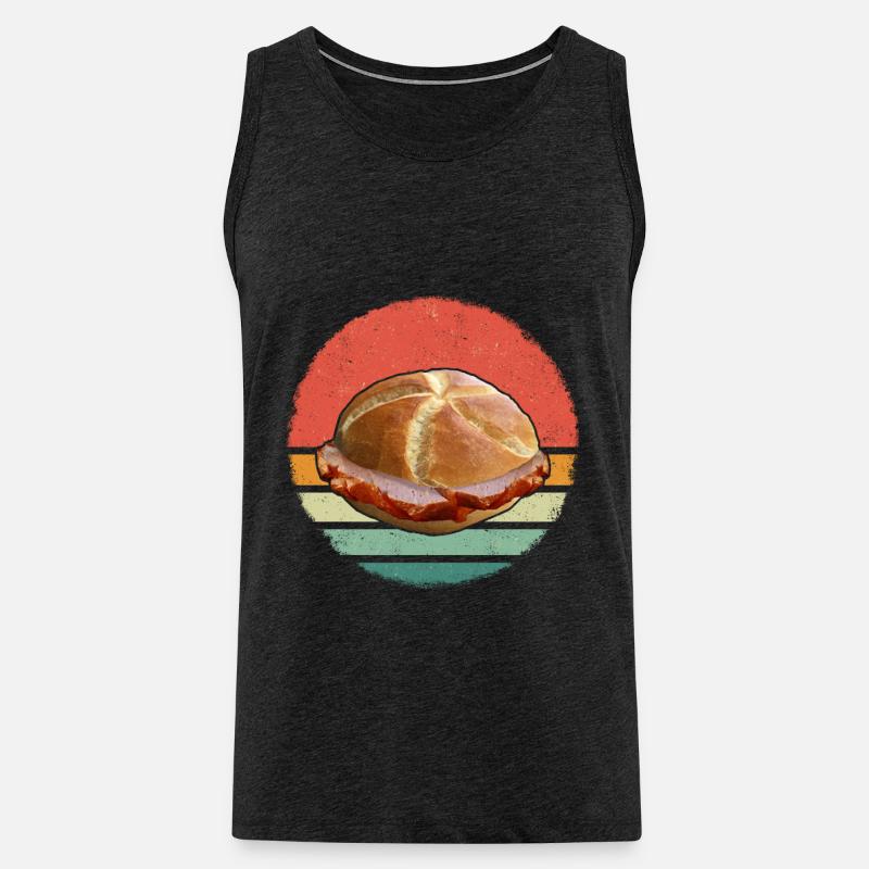 Leberkäs Bayern Leberkas Semmel Fleischkäse - Männer Premium Bio Tank Top - Anthrazit