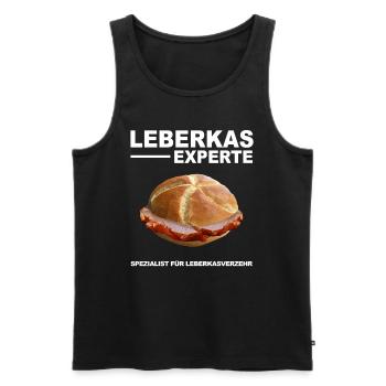 Leberkäs Bayern Leberkas Semmel Fleischkäse - Männer Premium Bio Tank Top - Anthrazit - Vorne - AI Model Male 185 dark (185cm)